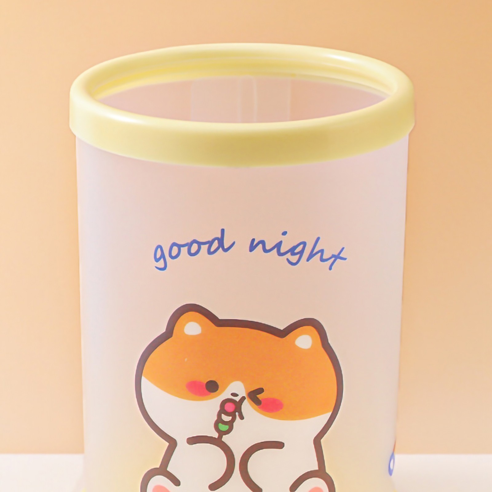 Folding Pen Holder Cute Cartoon Round Folding Pen Holder Student Office Desk Sta