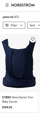 Cybex Platinum Yema Tie Baby Carrier Black and Navy barely used