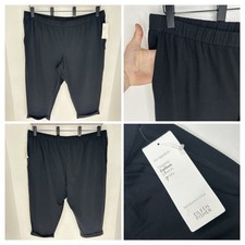 Eileen Fisher NWT Slim Pant 3X Black Pull On Trousers Organic Cotton 44x22 148