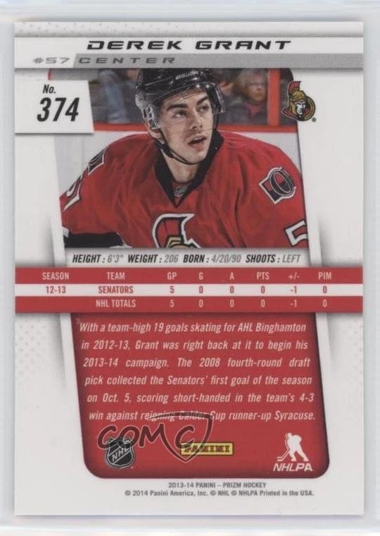 2013 Panini Rookie Anthology Prizm Update Spring Expo Cracked Ice Derek Grant RC - Image 2 of 2