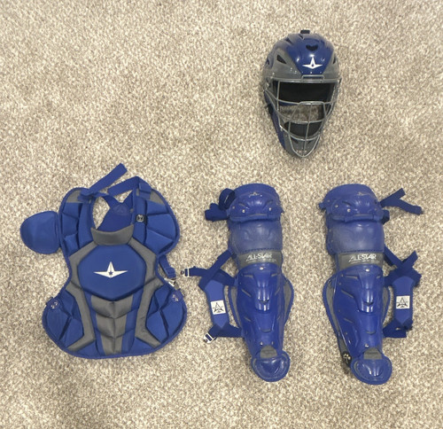 All-Star System 7 Axis Youth Catchers Set Blue Adjustable Pad