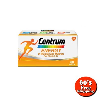1X Centrum Energy Multivitamin 120 Tabs B-Vit C&E Vitality Wellness   FREE SHIP