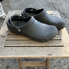 CROCS Shoes Black Bistro Slip Resistant Work Clog Mens Size 13 Style 10075