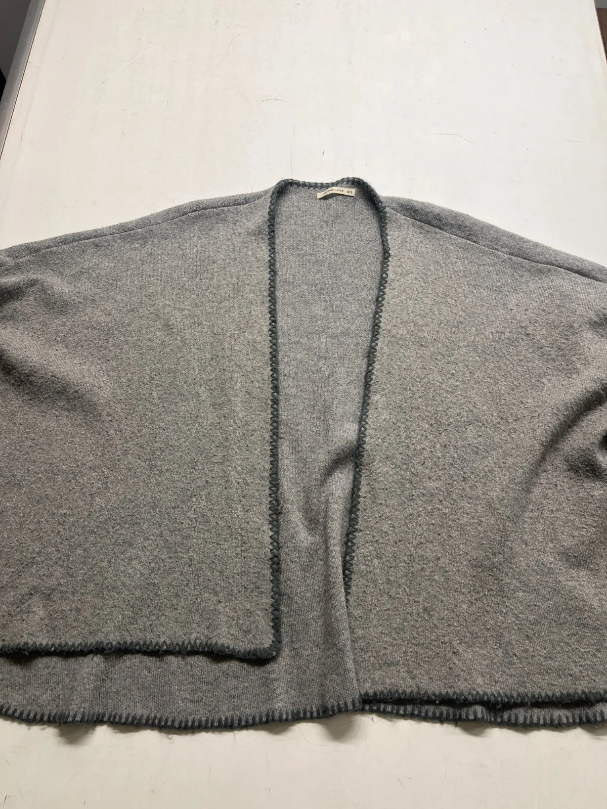 Marine Layer Poncho Cardigan Cape Sweater Gray Open Front Womens Sz One Size