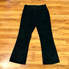 VTG 1977 Levi's Green Corduroy Pants 32x31 Made in USA Bootcut Flare Cords 70s
