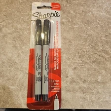 37161PP Permanent Markers, Ultra Fine Point, Black, 2 Count