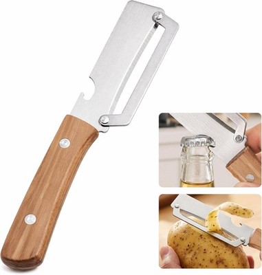 Vegetable Peeler, Multi Functional Premium 2-in-1 Potato Peelers, with Wooden