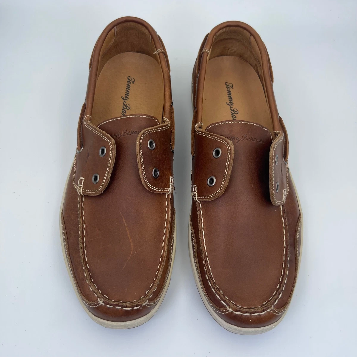 Tommy Bahama On Par Spectator Boat Deck Shoe Mens Sz 12 Brown Leather Tropical Tommy Bahama Boat Shoes Clove Brown Leather | Mercari main image 4