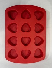 Wilton Petite Hearts Silicone Candy Mold 12-cavity for Cakes Candy Soaps