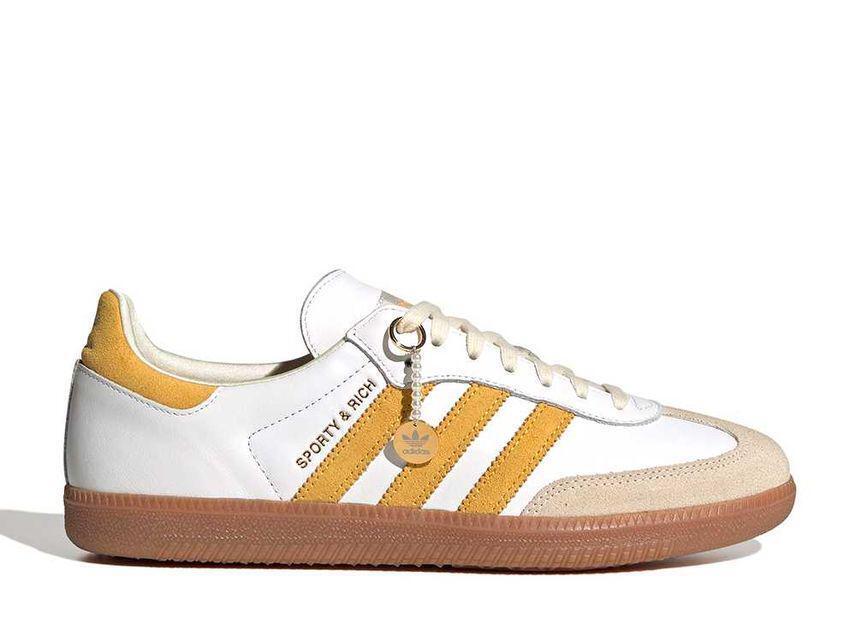 US 8.5 Sporty Rich adidas Originals Samba OG White Bold Gold 26.5 