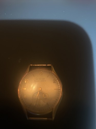 W433~VINTAGE UHR GLYCIN 18K GOLD AUTOMATIKWERK BIENNE GENEVE - Bild 1 von 2