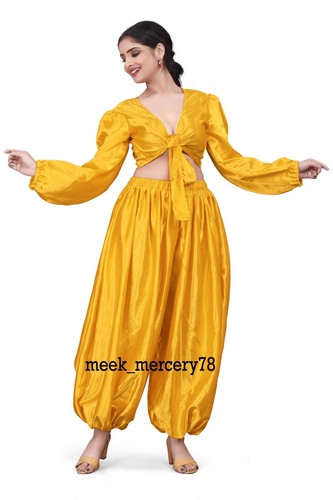 Belly Dance Costume Yoga Pant Color Ruffle Top+Harem Two piece plus size S131 - Picture 159 of 290