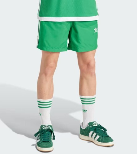 NEW MENS ADIDAS ORIGINALS 3 STRIPES TREFOIL SWIM SHORTS ~SIZE 2XL #IM1158 GREEN