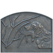 Plaque de Cheminée en Fonte 'Capture' marque LUNAWAY | Dimensions 48x38Hx 1,6cm