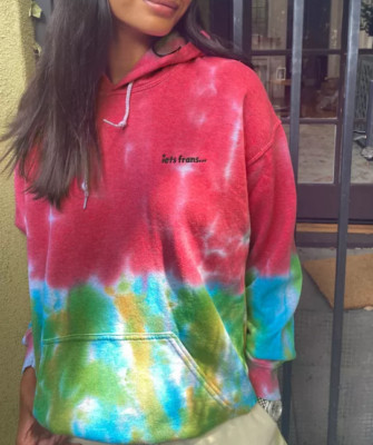 iets frans  Tie-Dye Hoodie - Urban Outfitters Pink Size XS - MSRP $69 - 58233347