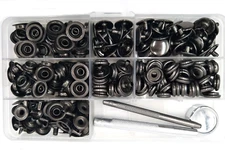 70 Sets 15mm 5/8 Heavy Duty Snap Fasteners Kit Metal Snaps for Leather Craft NEW