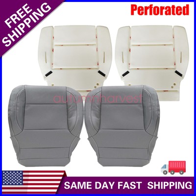 Driver & Passenger PERF Leather Bottom Seat Cover Gray For 2010-2015 Lexus RX350 710422031161 Driver & Passenger PERF Leather Bottom Seat Cover Gray For 2010-2015 Lexus RX350 710422031161