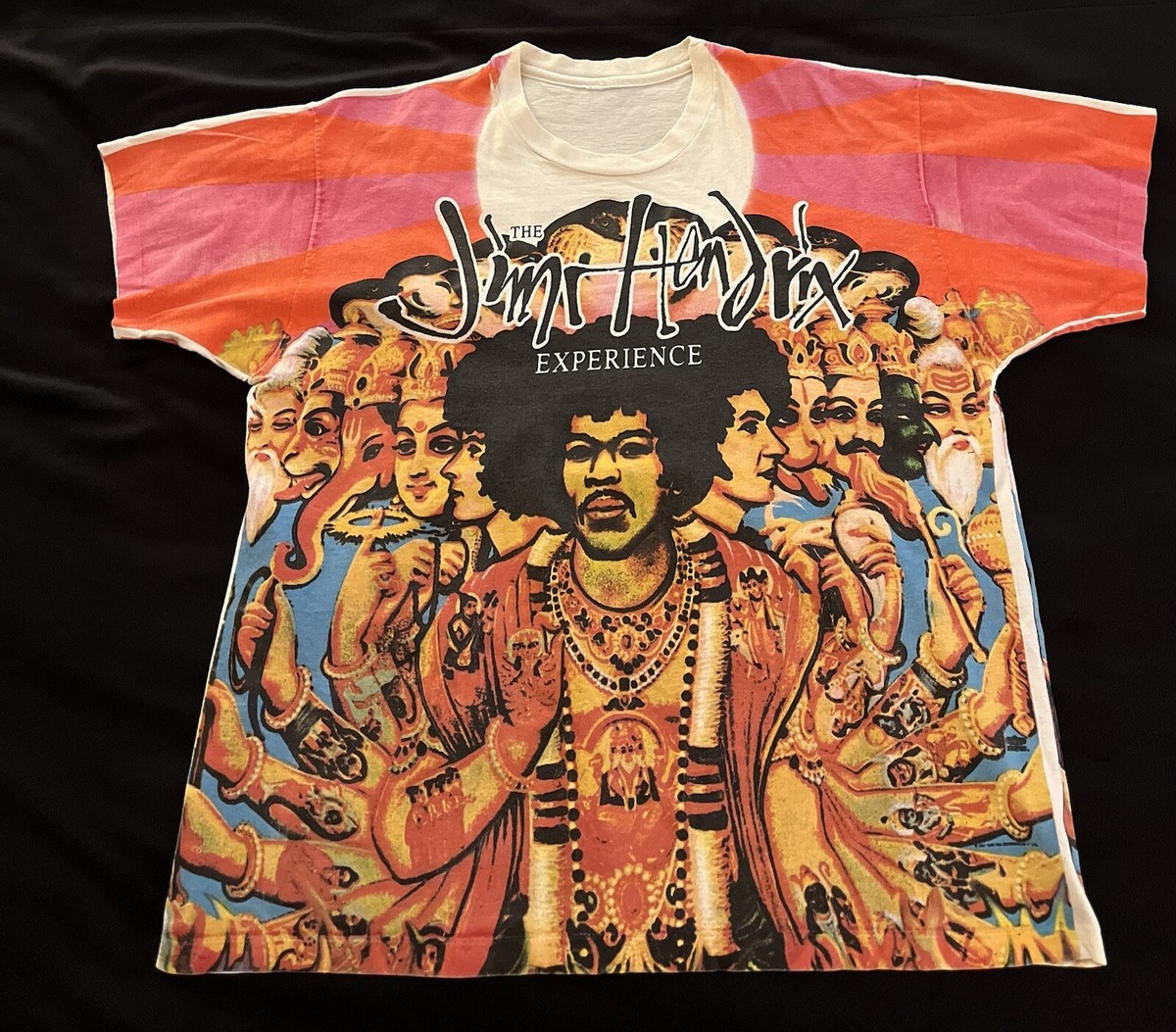 VTG 90s Jimi Hendrix Axis Bold As Love All Over Print T VTG 90s Jimi Hendrix Axis Bold As Love All Over Print T