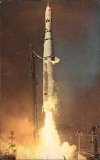 NASA Space Thor Agena B Discoverer XXVI 1961 Rocket Launch Vintage Postcard