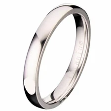 Titanium 3mm-9mm Wedding Band Polished Comfort Fit Ring