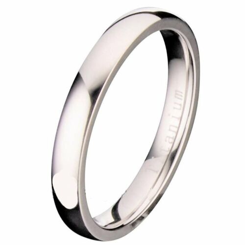 Titanium 3mm-9mm Wedding Band Polished Comfort Fit Ring - Picture 1 of 19