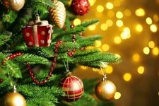 CHRISTMAS XMAS TREE DECORATIONS GLOSSY POSTER PICTURE PHOTO BANNER lights 4135