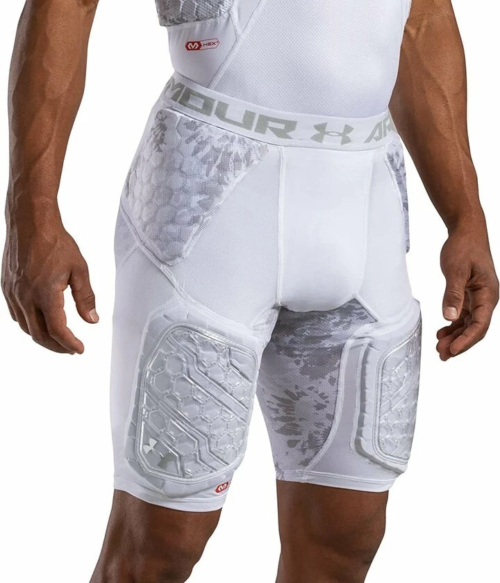 Under Armour Gameday Pro 5 Pad Football Girdle Youth LARGE White Camo MSRP 60