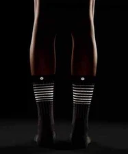 Lululemon Power Stride Crew Socks LW9FKXS  Size L Women's 9-11 Black Reflective