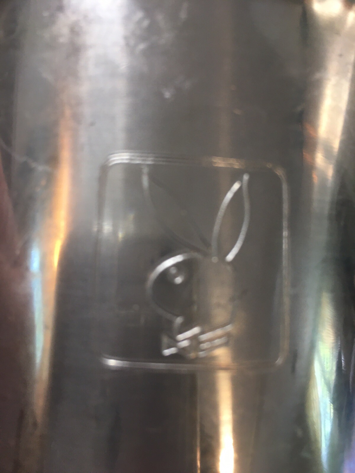 Playboy Bunny Glass Bottom Beer Stein Tankard [70’s, Aluminum