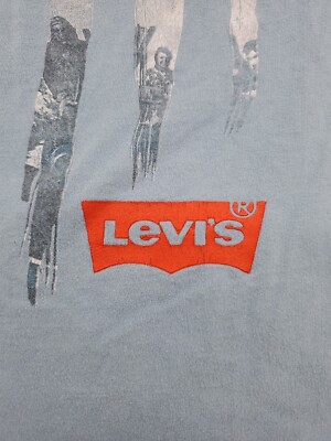Levis Strauss Blue Large Youth (16-18) logo Men T-shirt..#4549 | eBay