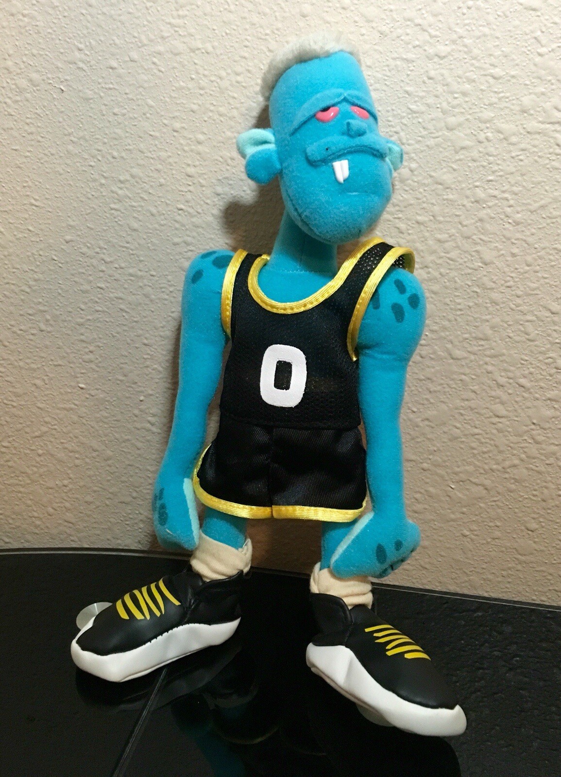1996 McDonald's Space Jam Monstars 11-Inch Blue Basketball Plush