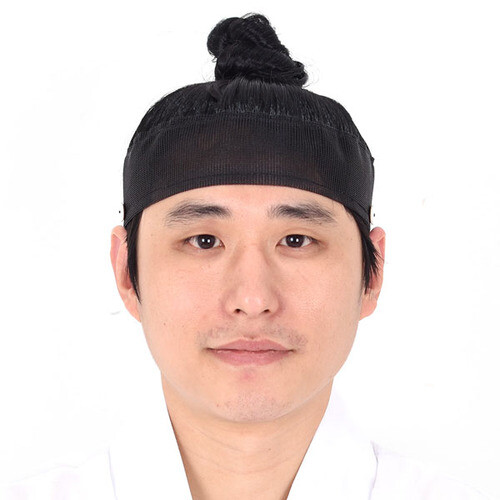 Korean traditional men's hair wig Topknot hairstyle Sangtu eBay