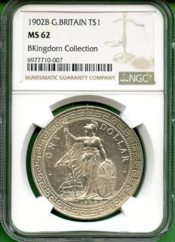 1902B  GREAT BRITAIN  TRADE DOLLAR   NGC MS 62