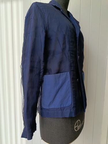 Comme des garcons Tricot Japan AD1999 90s vtg navy blue blazer coat jacket - Picture 11 of 24