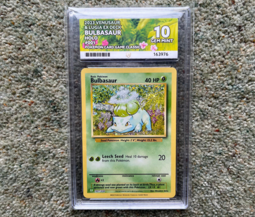 Bulbasaur Ace 10 001/034 TCG Classic Collection Holo Pokemon Card Not PSA - Picture 1 of 3