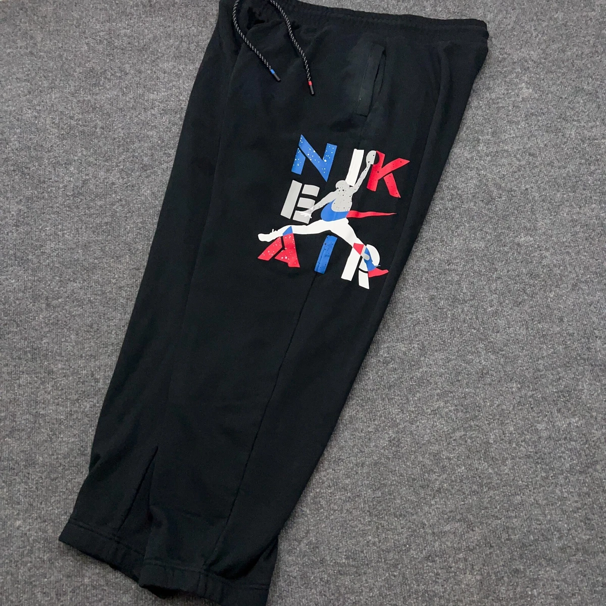 NIKE AIR JORDAN Sweatpants Men's 3XL XXXL Black Patriotic Red White Blue  Jumpman