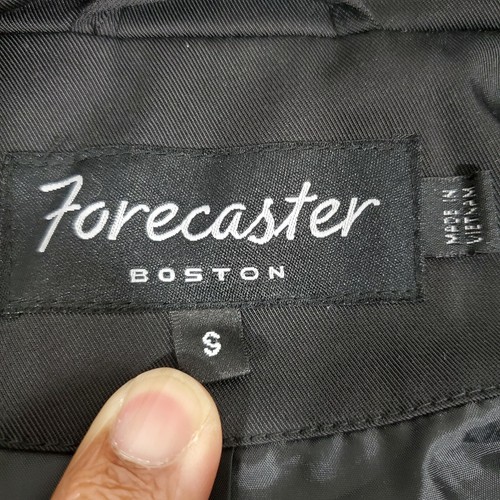 Womens Small Raincoat Forecaster Of Boston Oversized Iridescent Black Zip Jacket - Picture 7 of 12