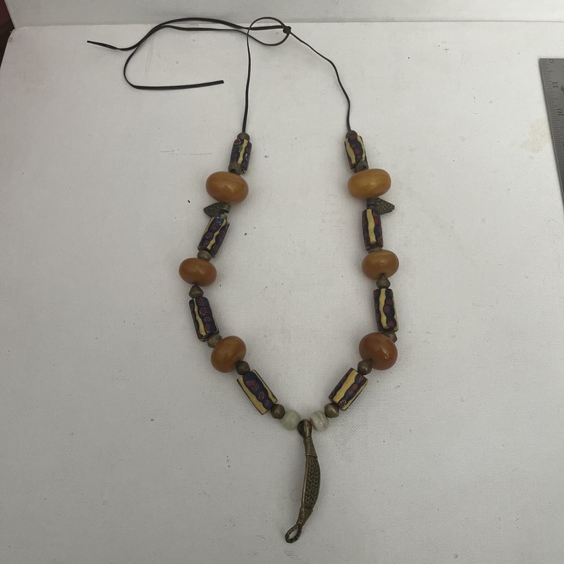 African trading Beads /Amber beads / Ashanti Beads and Motifs. 22 Inch Length