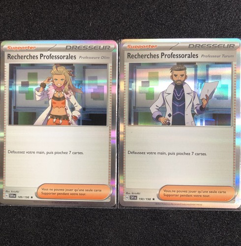 Carte Pokemon Recherches professorales Holo 189/198 Ecarlate et Violet Carte Pokemon Recherches professorales Holo 189/198 Ecarlate et Violet