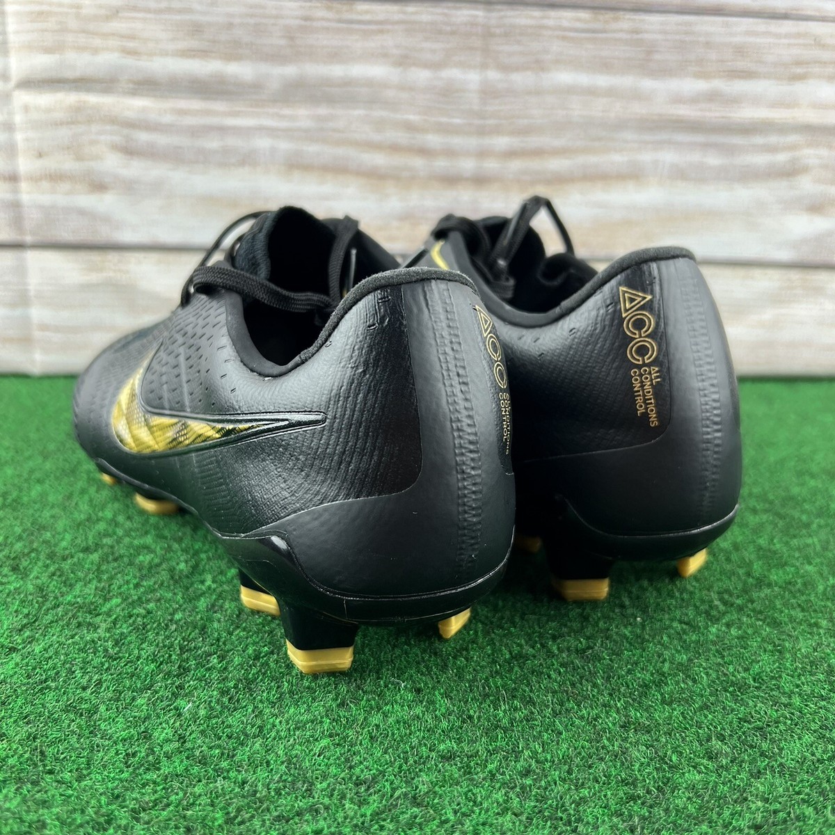 ⚽️Nike Phantom Venom Elite FG Soccer Cleats Black Gold Men ⚽️Nike Phantom Venom Elite FG Soccer Cleats Black Gold Men