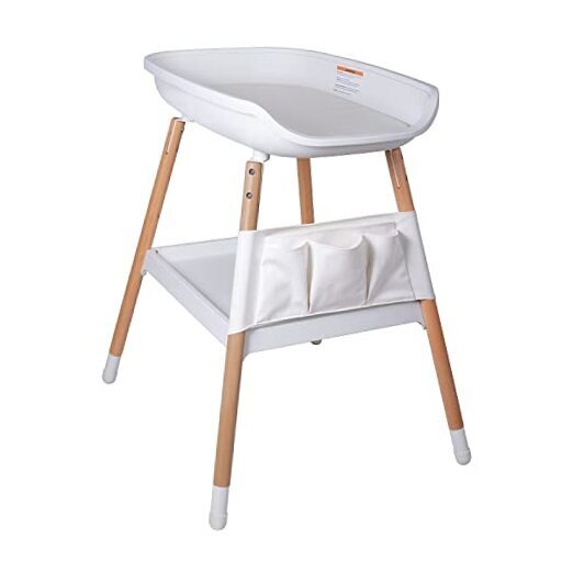 Adjustable Height Baby Changing Table with Soft Pad for Diaper Changes