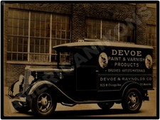 Diamond T Trucks New Metal Sign Early Model - Devoe Paints Chicago Illinois