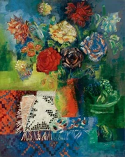 JEAN DUFY Art Poster or Canvas Print "NATURE MORTE AUX FLEURS"