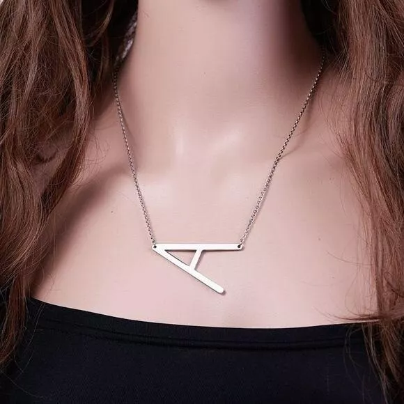 Silver 2024 initial pendant