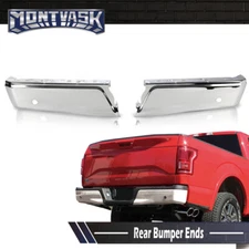 Steel Left & Right Rear Bumper Ends Fit For 2015-2020 Ford F150 w/ Park New