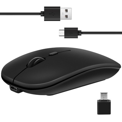  Mouse Rechargable,2.4G Ultra Silent Optical Mouse with USB and Type-C4195