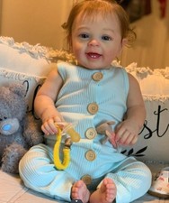 55cm Reborn Baby Doll Ręcznie robiona silikonowo-winylowa realistyczna miękka dziewczynka DE