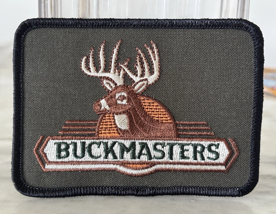BUCKMASTERS Embroidered Iron On Patch Hunting Deer Buck Jacket Hat Duffle Bag - Image 4 of 4