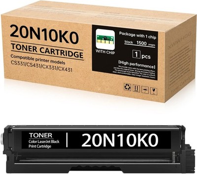 CS331 20N10K0 Black Toner Cartridge for Lexmark CS431, CX331, CX431 Printers