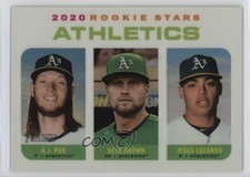 2020 Heritage Chrome White Refractor 34/71 Jesus Luzardo Seth Brown AJ Puk 06l3